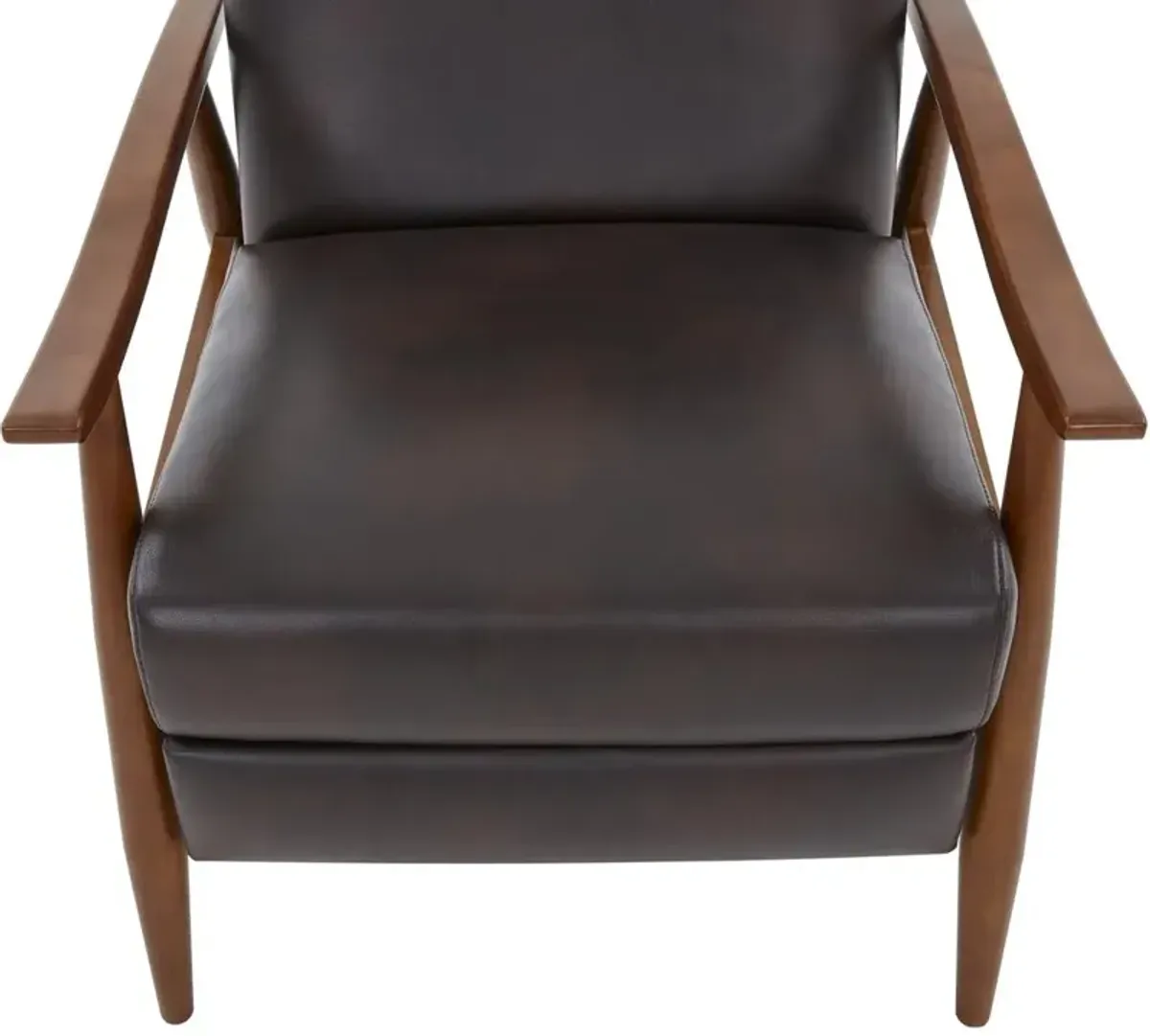 Comfort Pointe Solaris Wood Arm Push Back Recliner - Burnished Brown