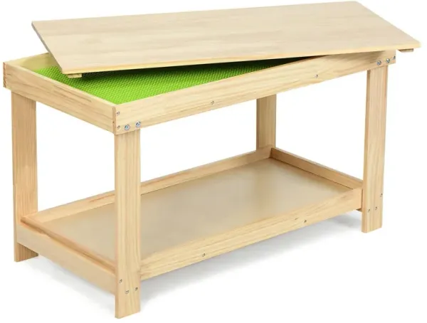 Kids Activity Play Table – Solid Wood with Patented Multifunctional Features