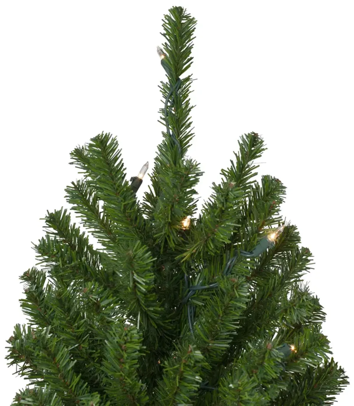 Set of 3 Pre-Lit Slim Alpine Artificial Christmas Trees 6' - Clear Lights