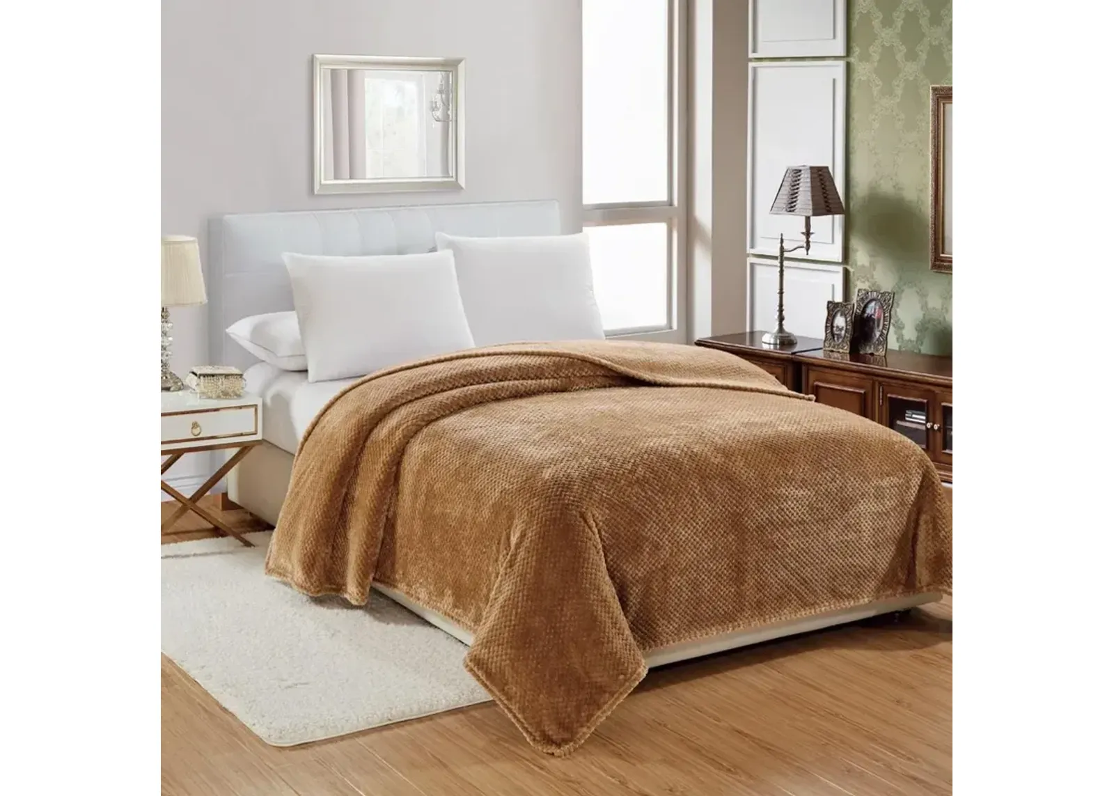 Plazatex Noble House Micro Plush Blanket