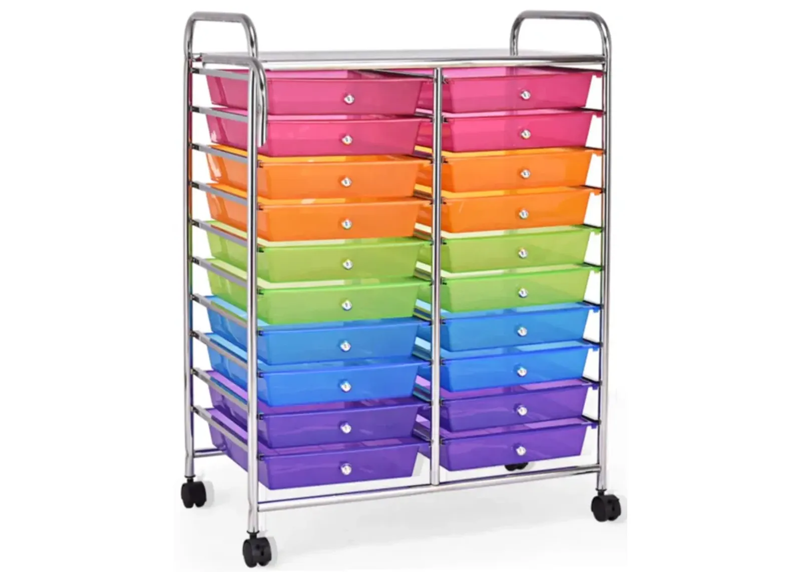 Hivvago 20 Drawers Rolling Storage Cart Studio Organizer