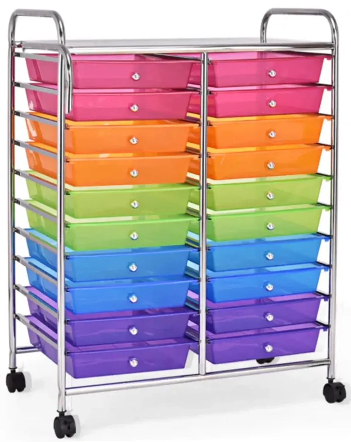 Hivvago 20 Drawers Rolling Storage Cart Studio Organizer