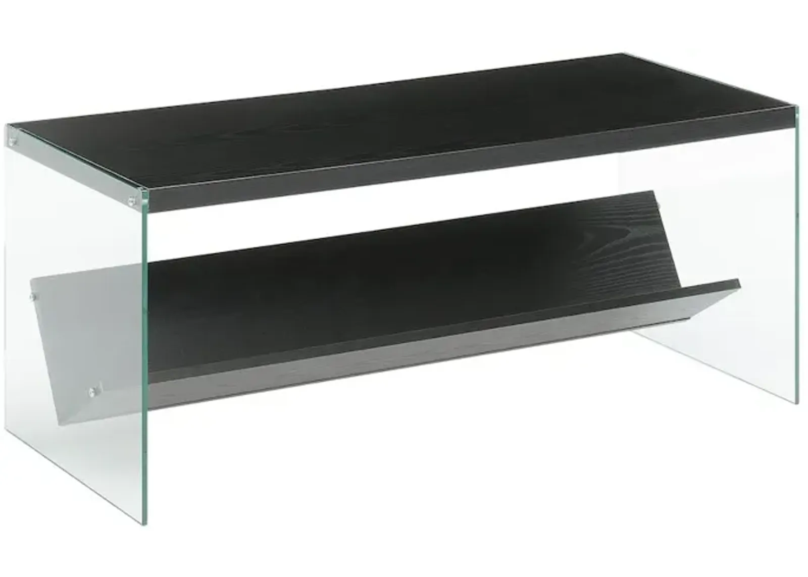 Convenience Concepts SoHo Glass Coffee Table with Shelf