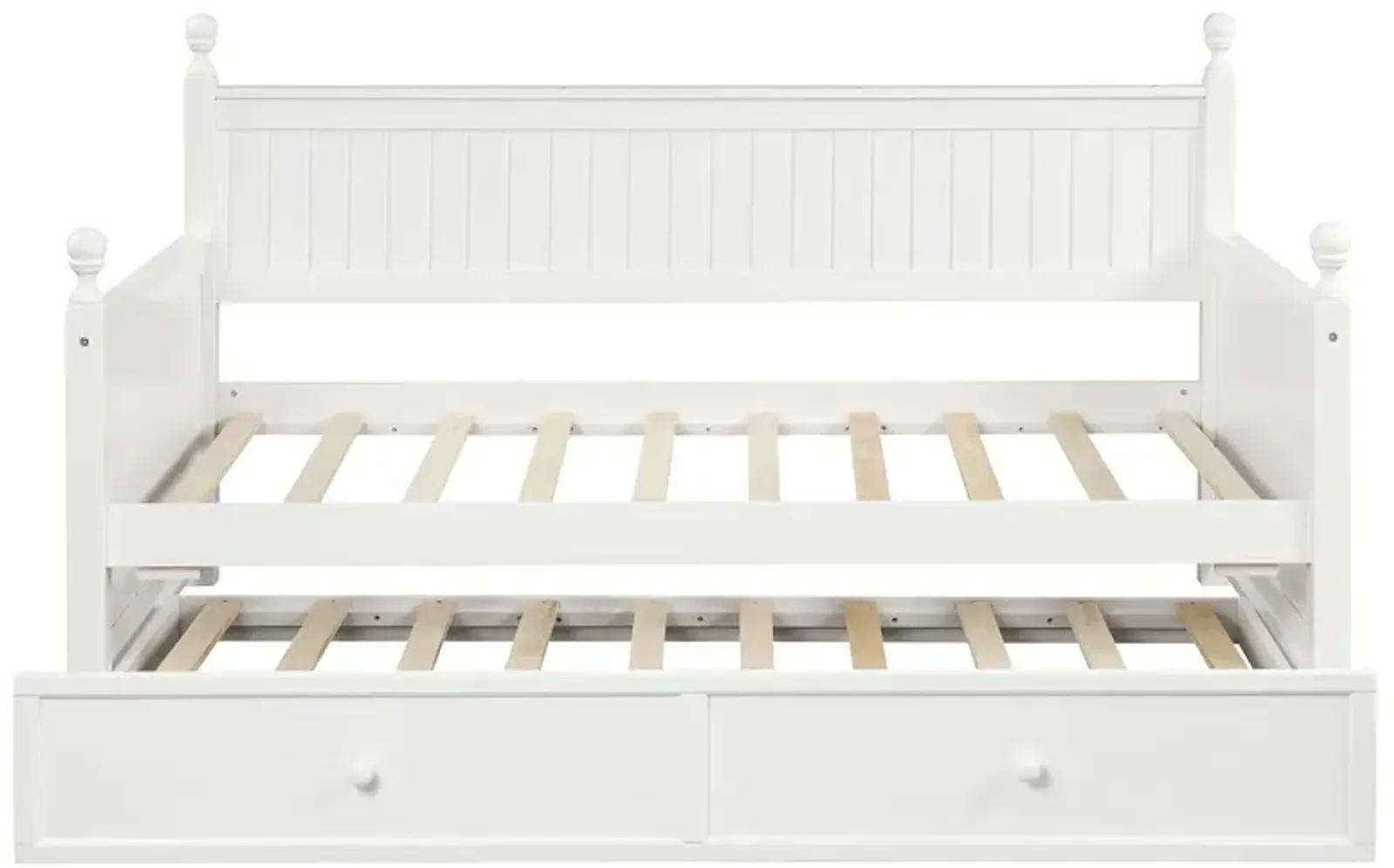 Merax Twin Size Wood Daybed with Twin Size Trundle