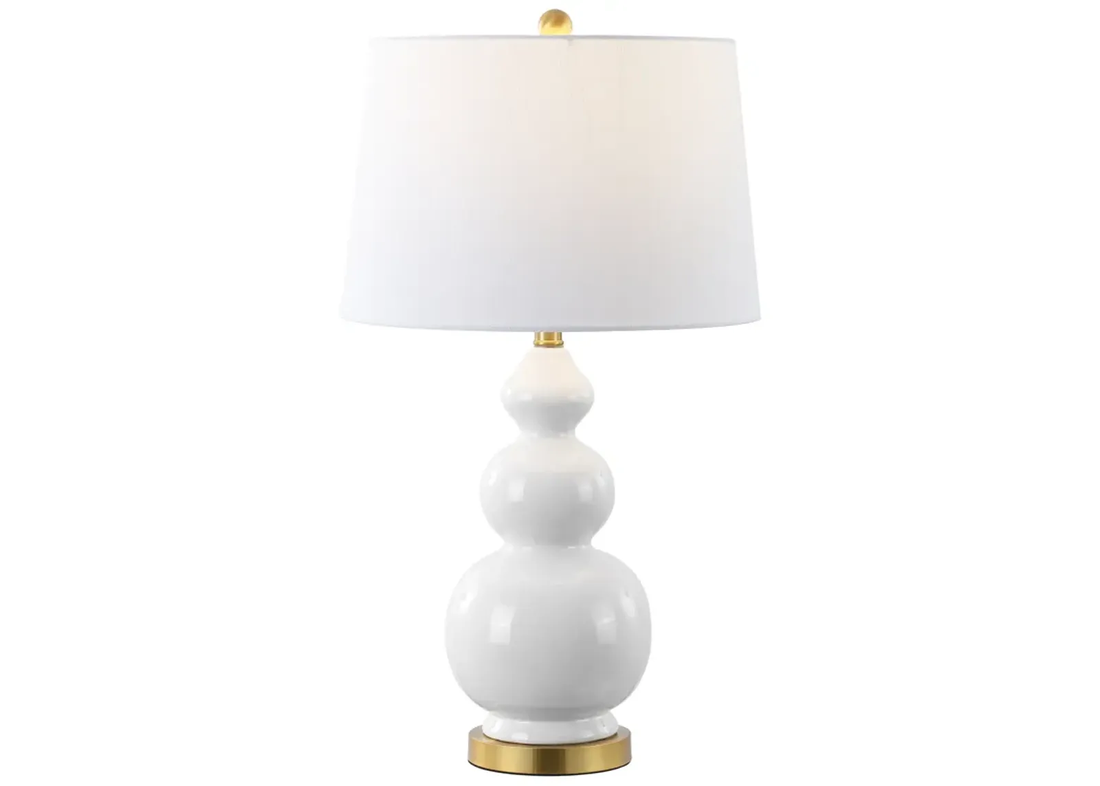 Bowen Contemporary Transitional Ceramic Gourd LED Table Lamp