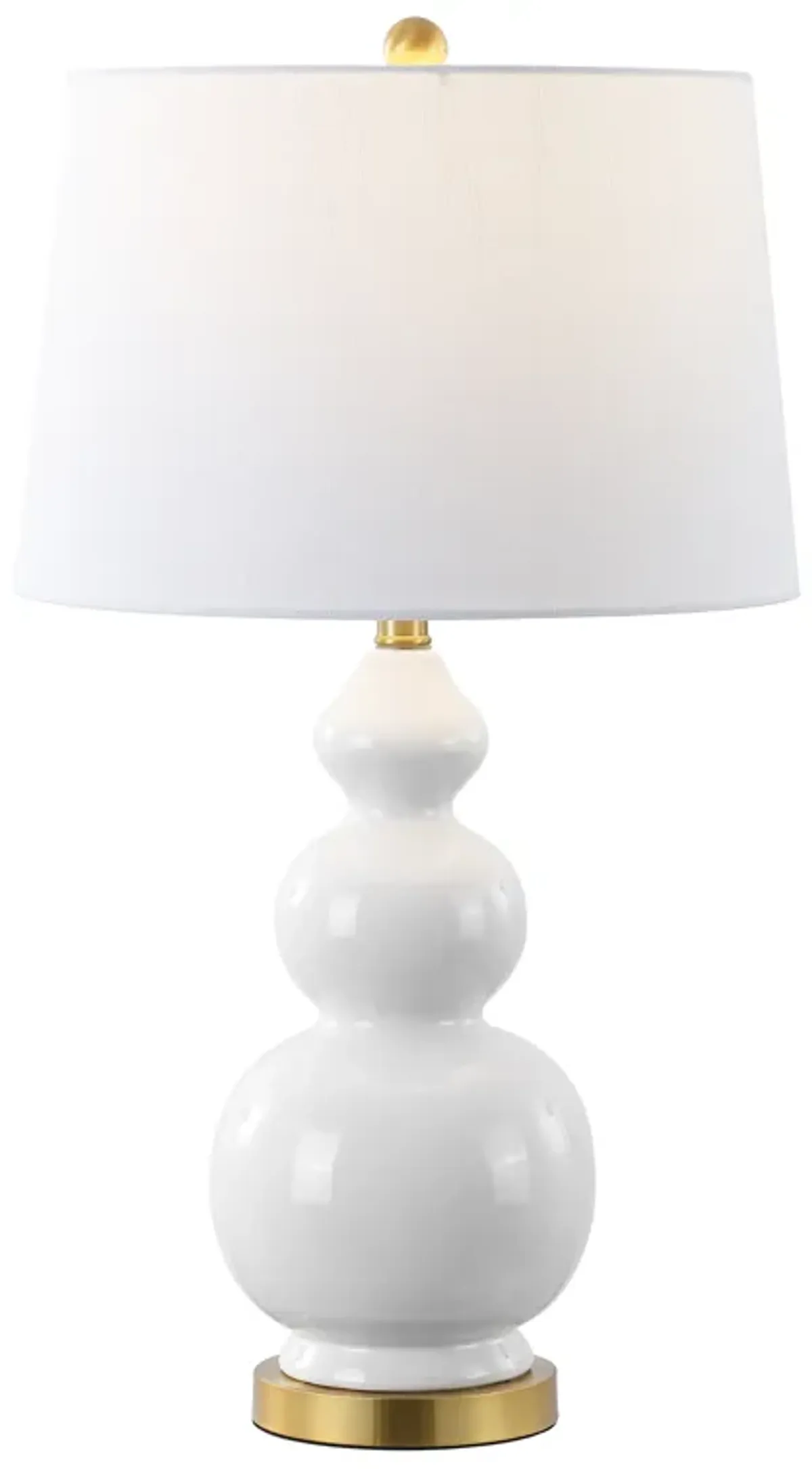 Bowen Contemporary Transitional Ceramic Gourd LED Table Lamp