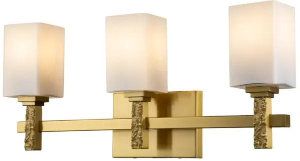 Lucas McKearn Jack 3 Light Bath Bar in Aged Brass