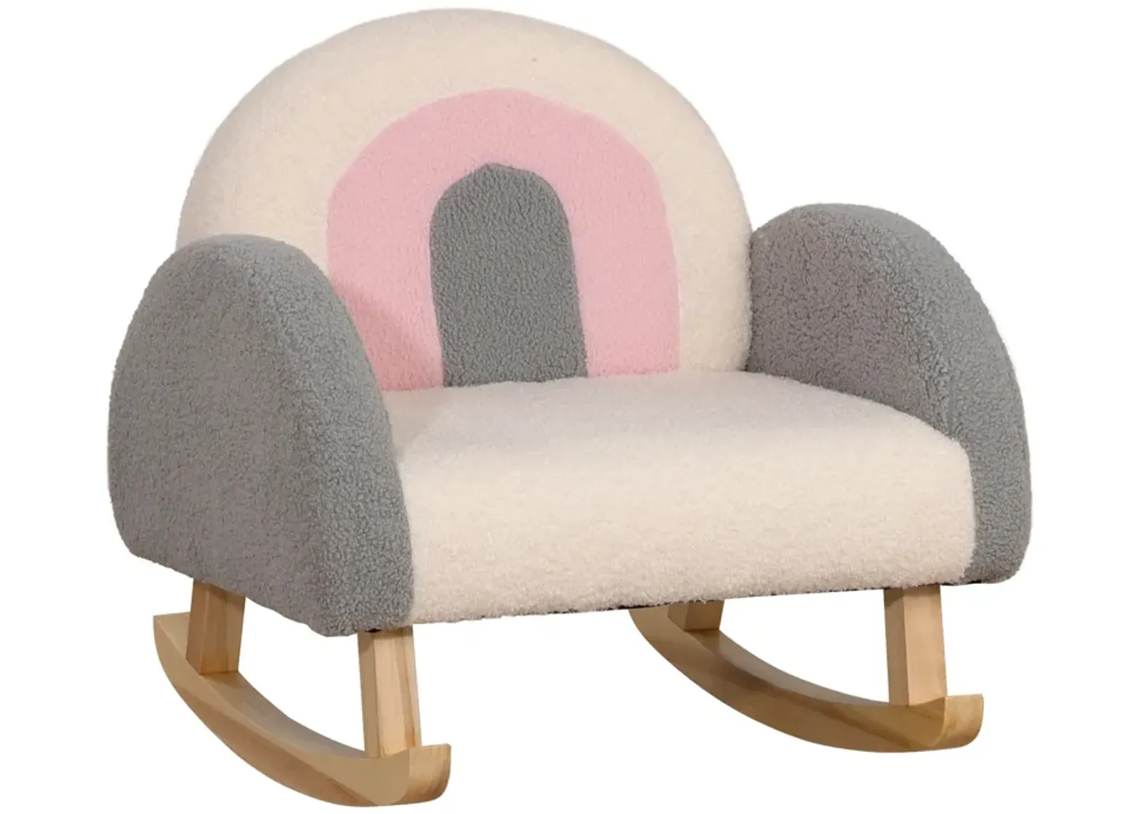 Kids' Soft Rocking Armchair: Gray, for Nursery/Playroom, Ages 3-5