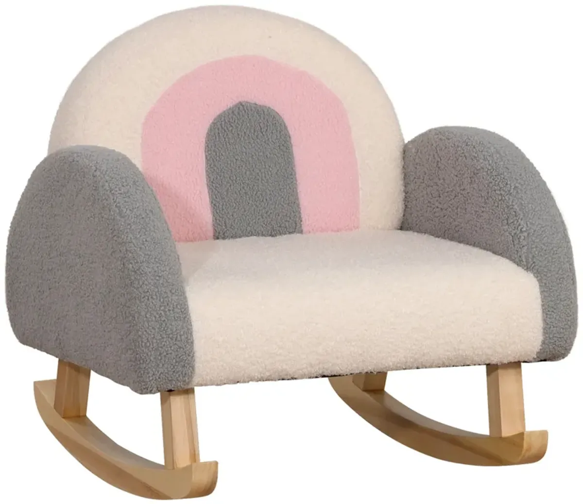 Kids' Soft Rocking Armchair: Gray, for Nursery/Playroom, Ages 3-5