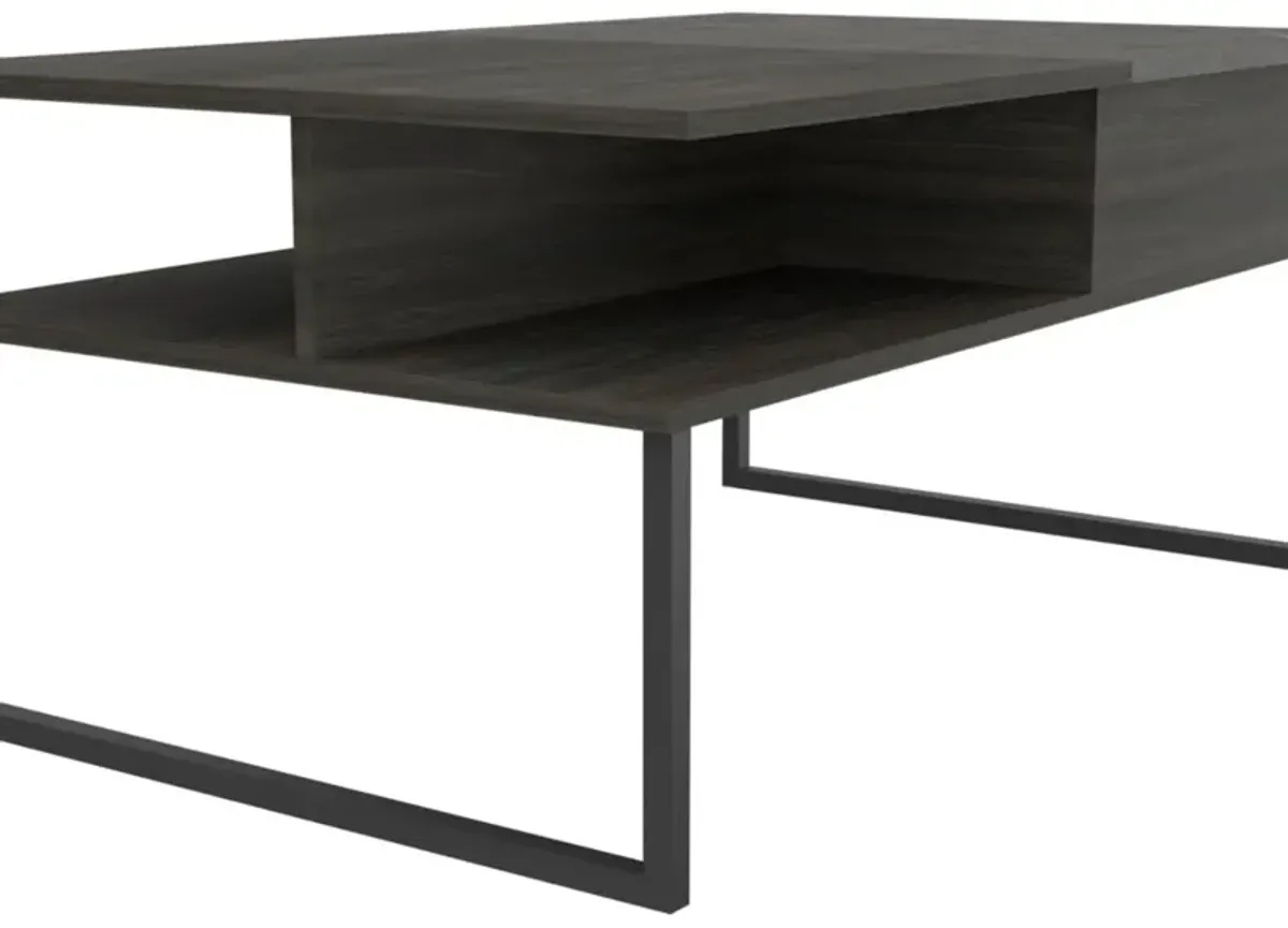 DEPOT E-SHOP Toronto Lift Top Coffee Table, One Drawer, One Flexible Flexible Shelf, Two Legs, Espresso, For Living Room