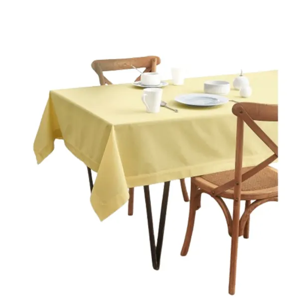 Solino Home 75% Cotton X 25% Linen Tablecloth - Dru - Cotton Linen Plain