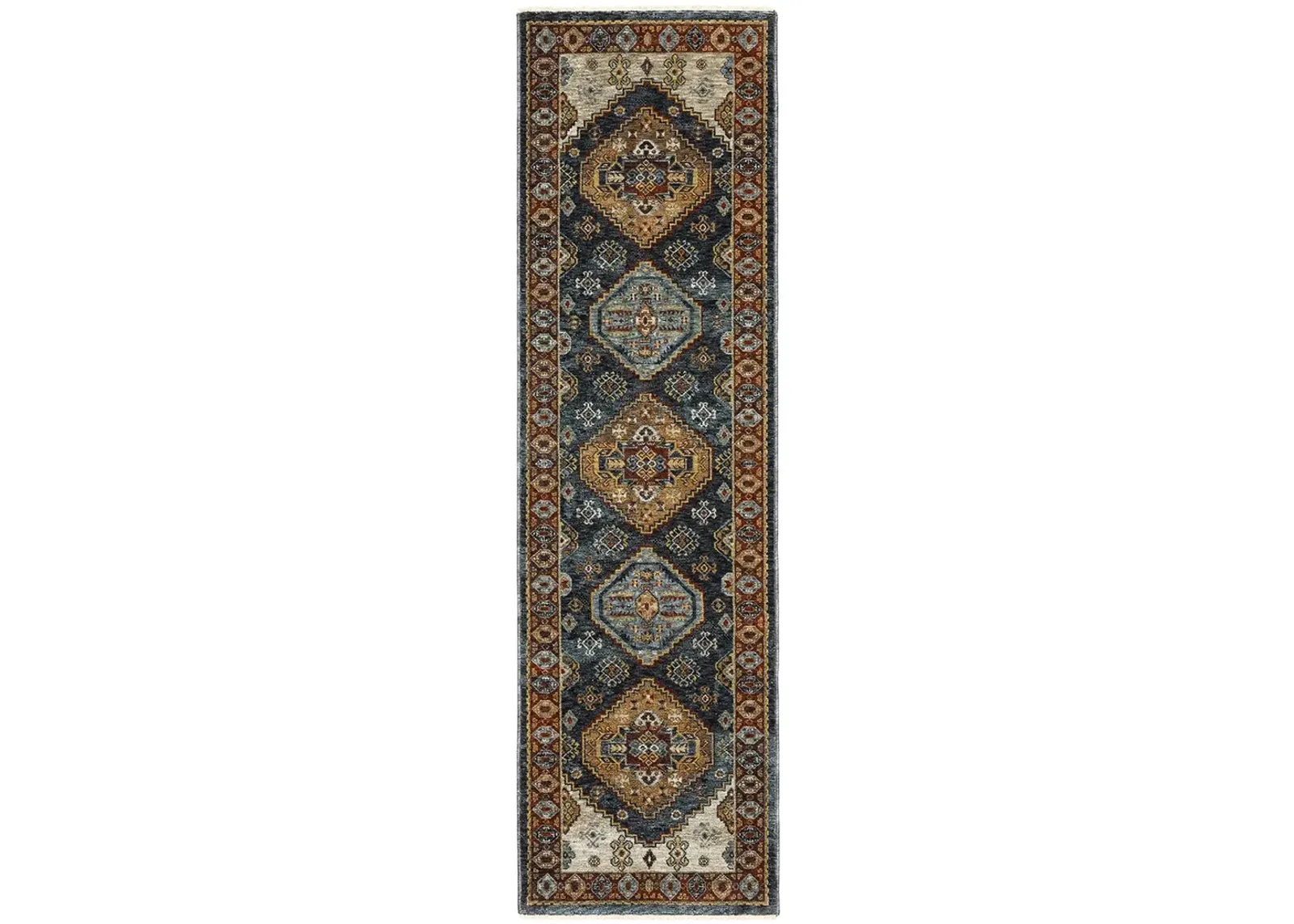 Aberdeen 2'3" x 7'6" Blue Rug