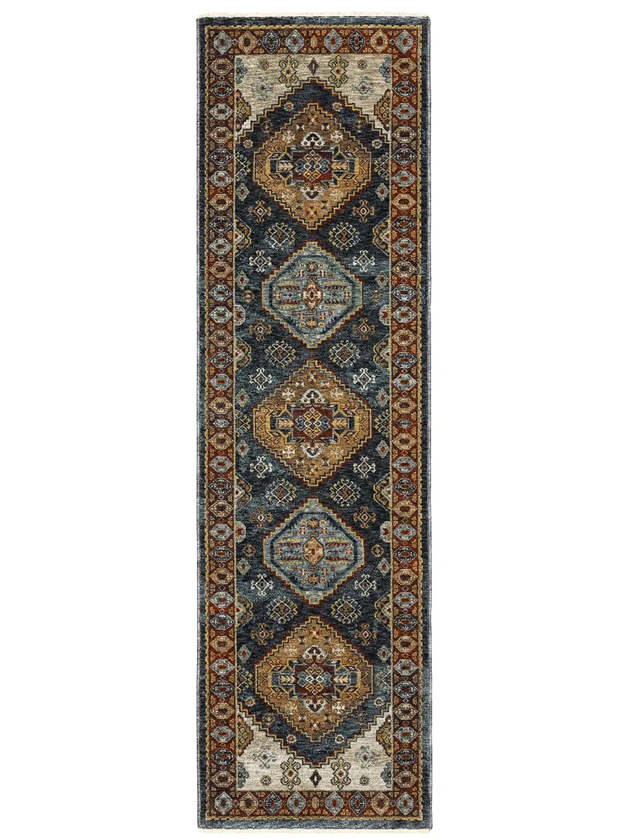 Aberdeen 2'3" x 7'6" Blue Rug