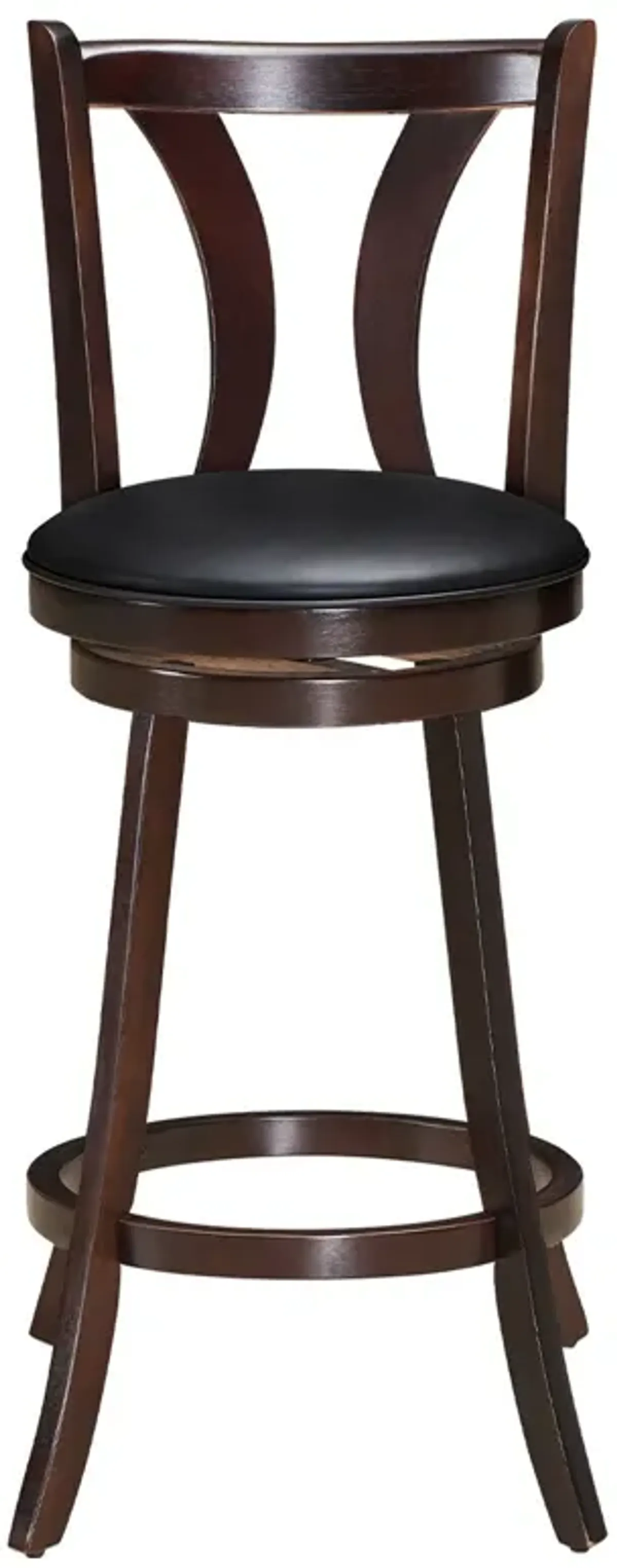 Set of 2 Swivel Bar Stools 29.5 Inch Bar Height Chairs with Rubber Wood Legs