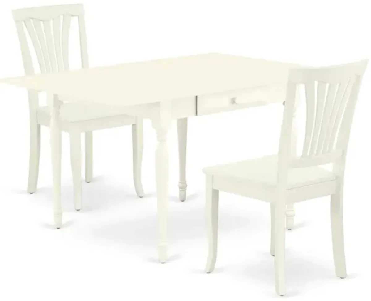 Dining Room Set Linen White, MZAV3-LWH-W