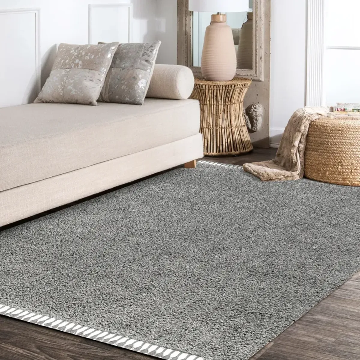 Mercer Shag Plush Tassel Area Rug