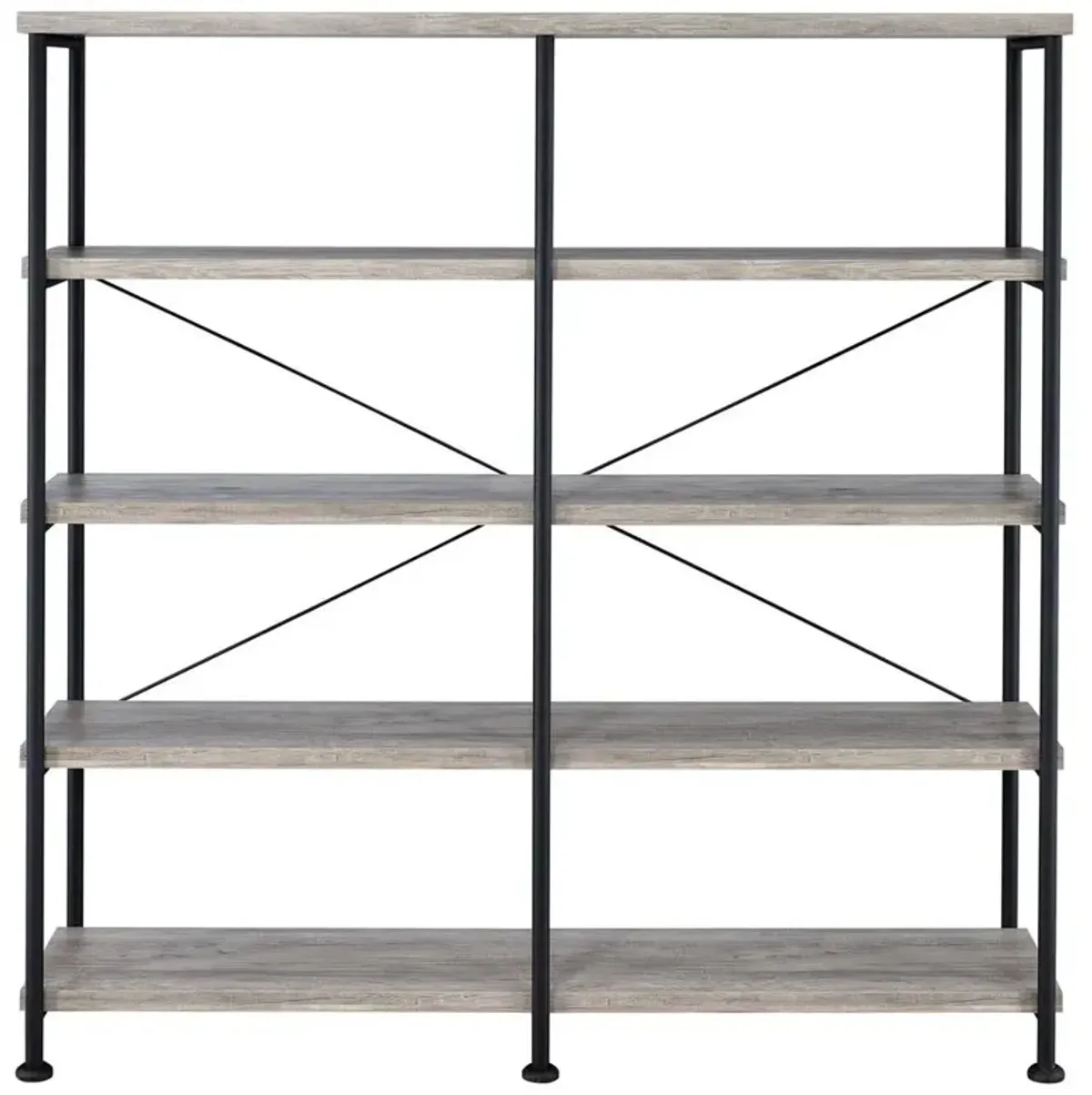 Analiese 4-shelf Open Bookcase Grey Driftwood