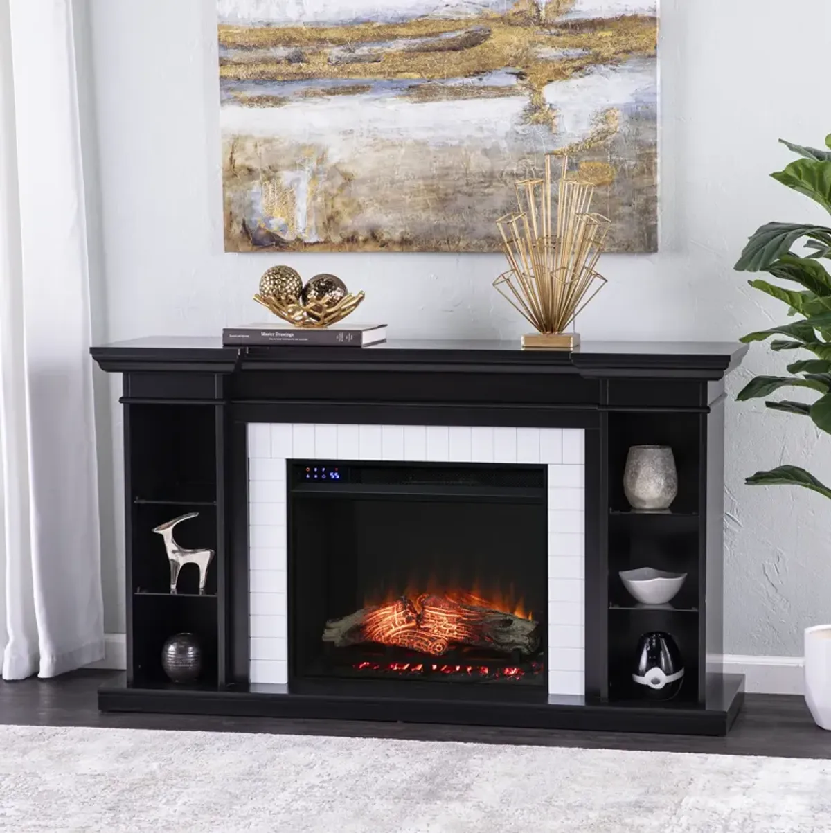 Longridge Touch Fireplace Bookcase