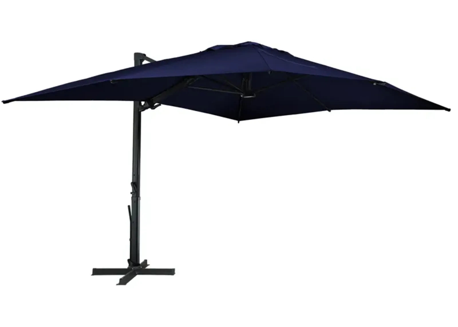 MONDAWE 13ft Square Solar LED Cantilever Patio Umbrella for Outdoor Shade