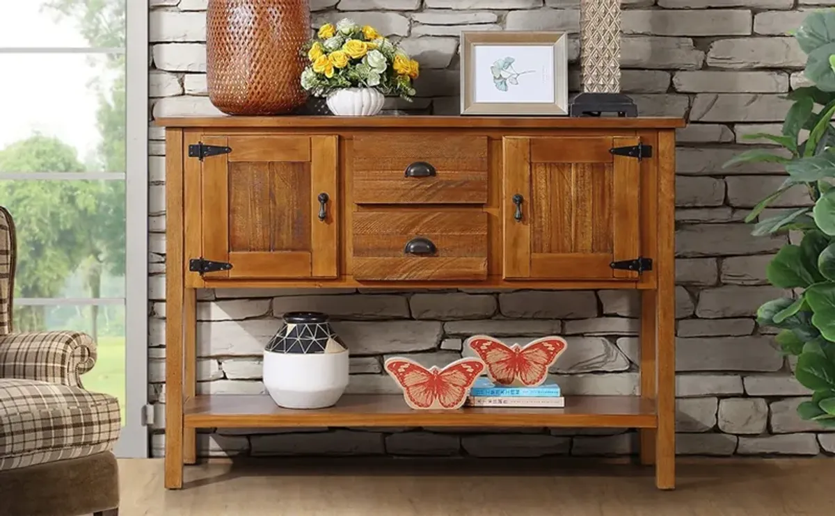 Streamdale Retro Style Solid Wood Sideboard with Drawers & Cabinets