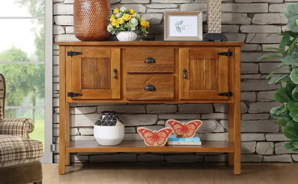 Streamdale Retro Style Solid Wood Sideboard with Drawers & Cabinets