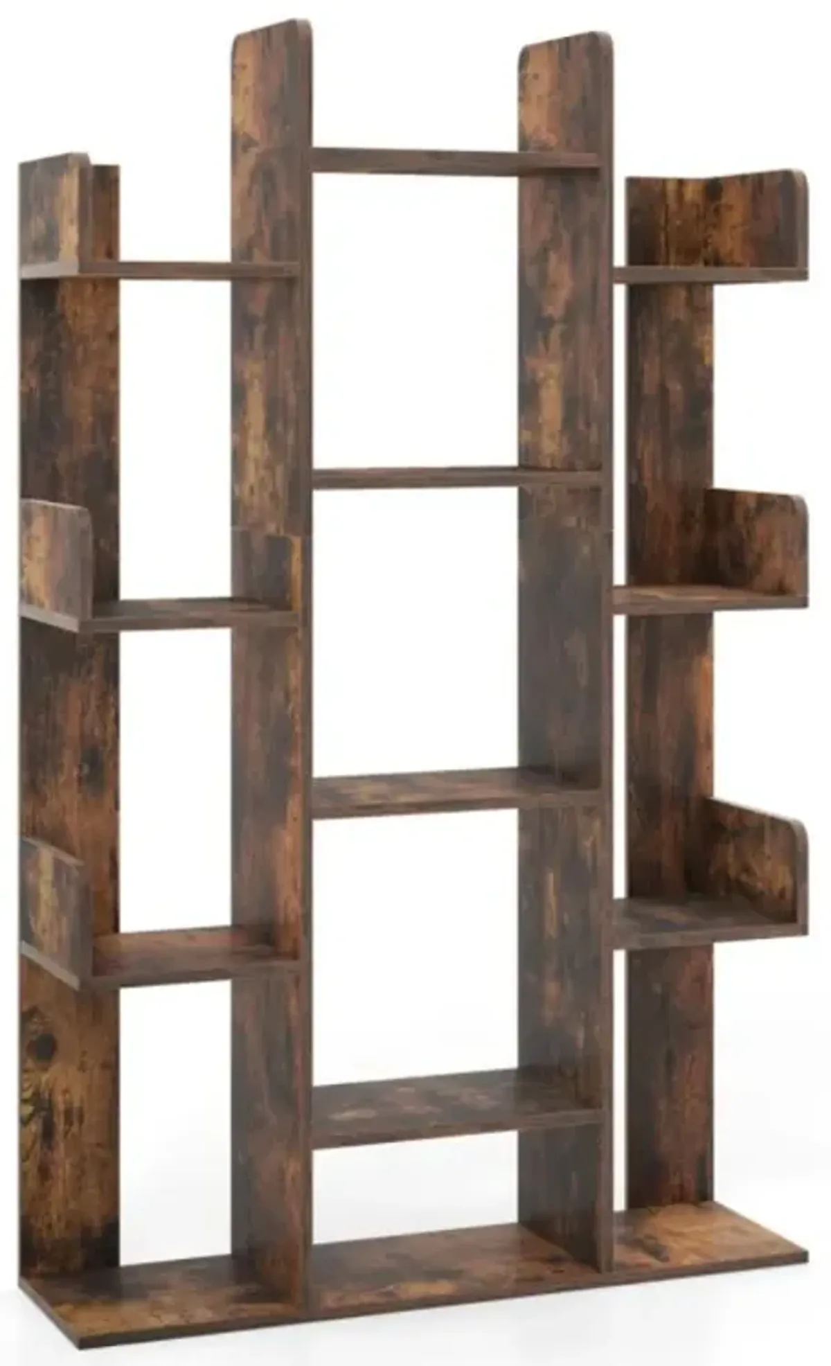 Hivvago Tree-Shaped Bookshelf with 13 Compartments for Home Office