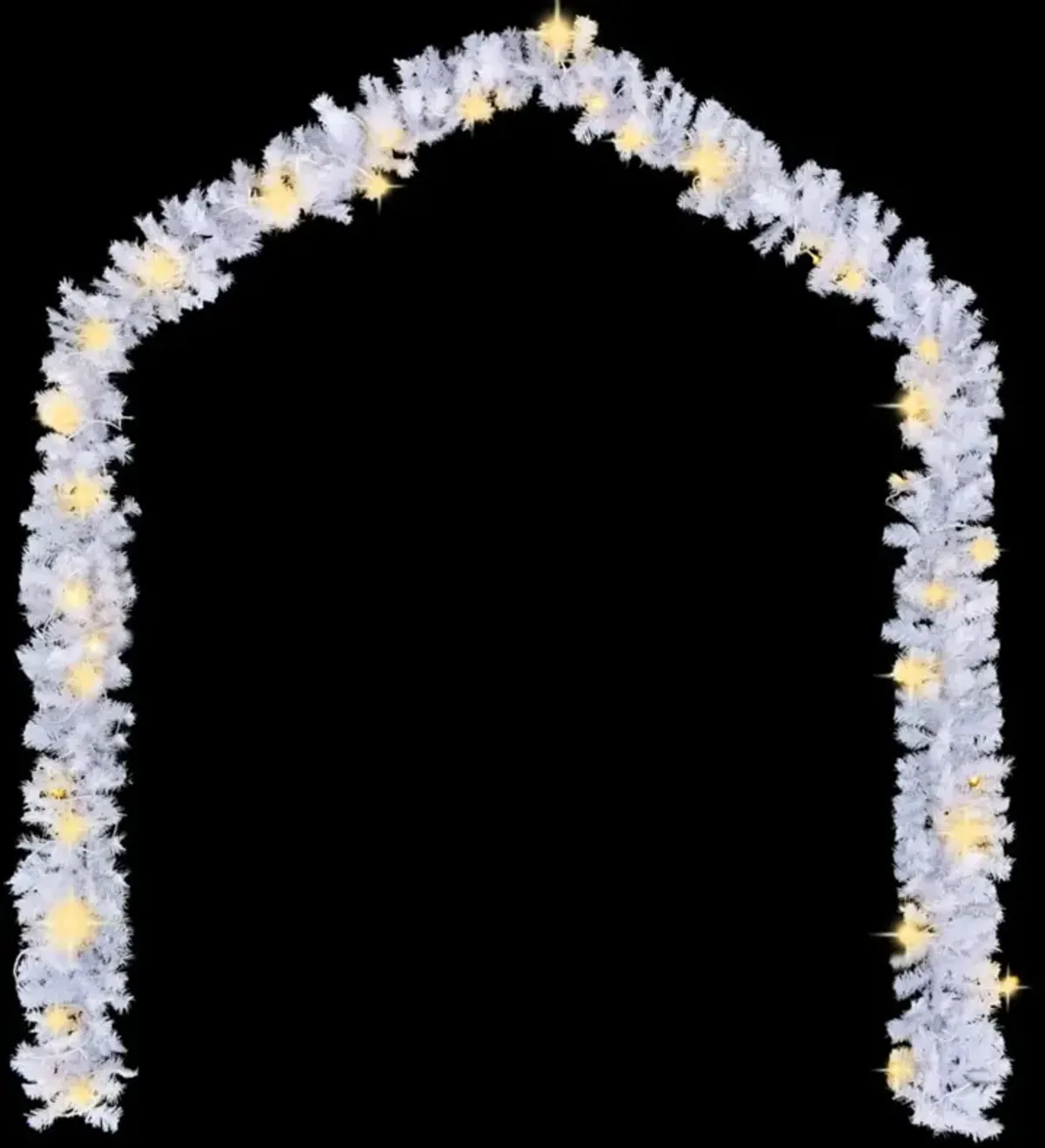 vidaXL Christmas Garland with LED Lights 393.7" White