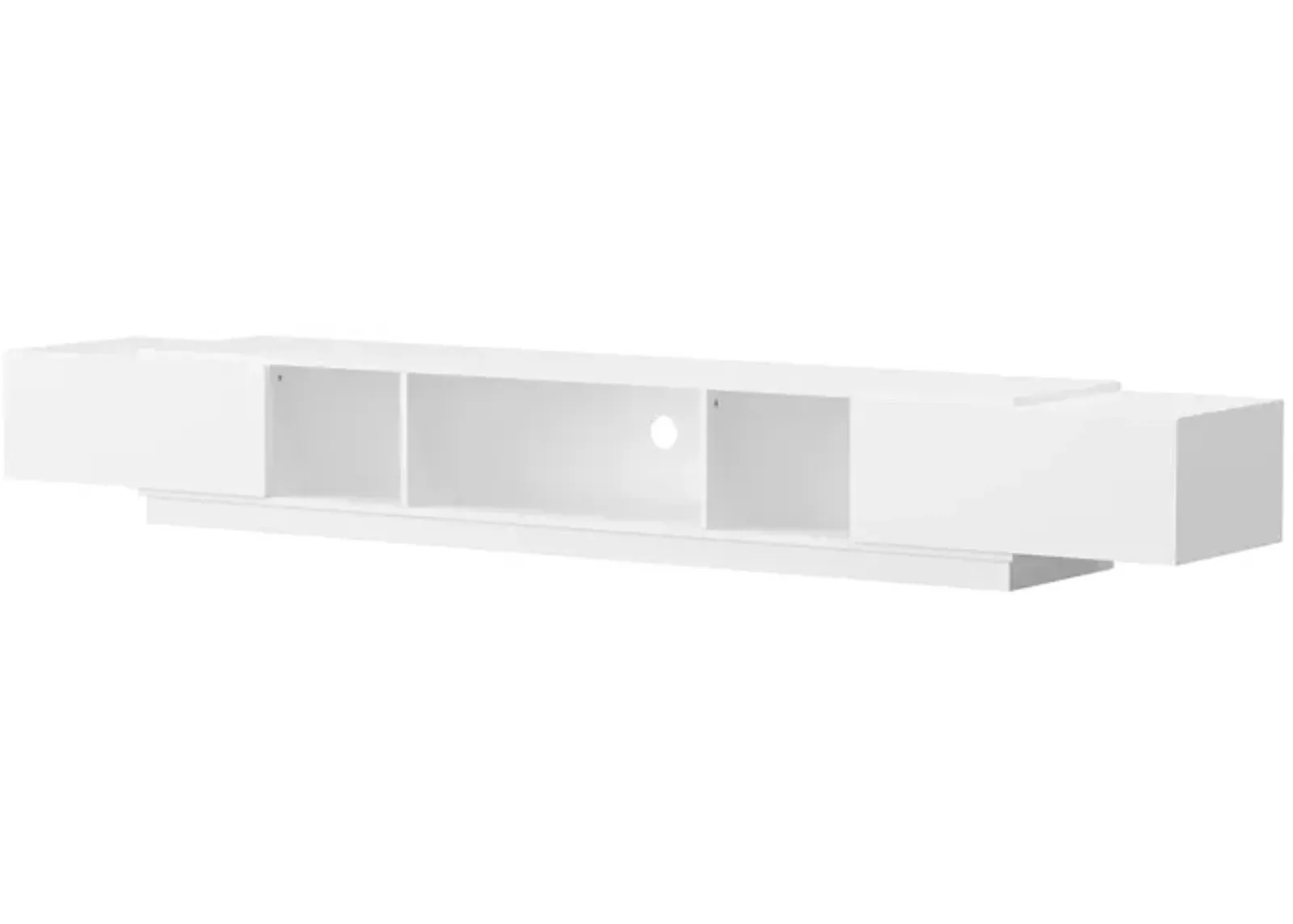 White Wood TV Media Console Entertainment Center with Drawers Fits TV's up to 100 in.