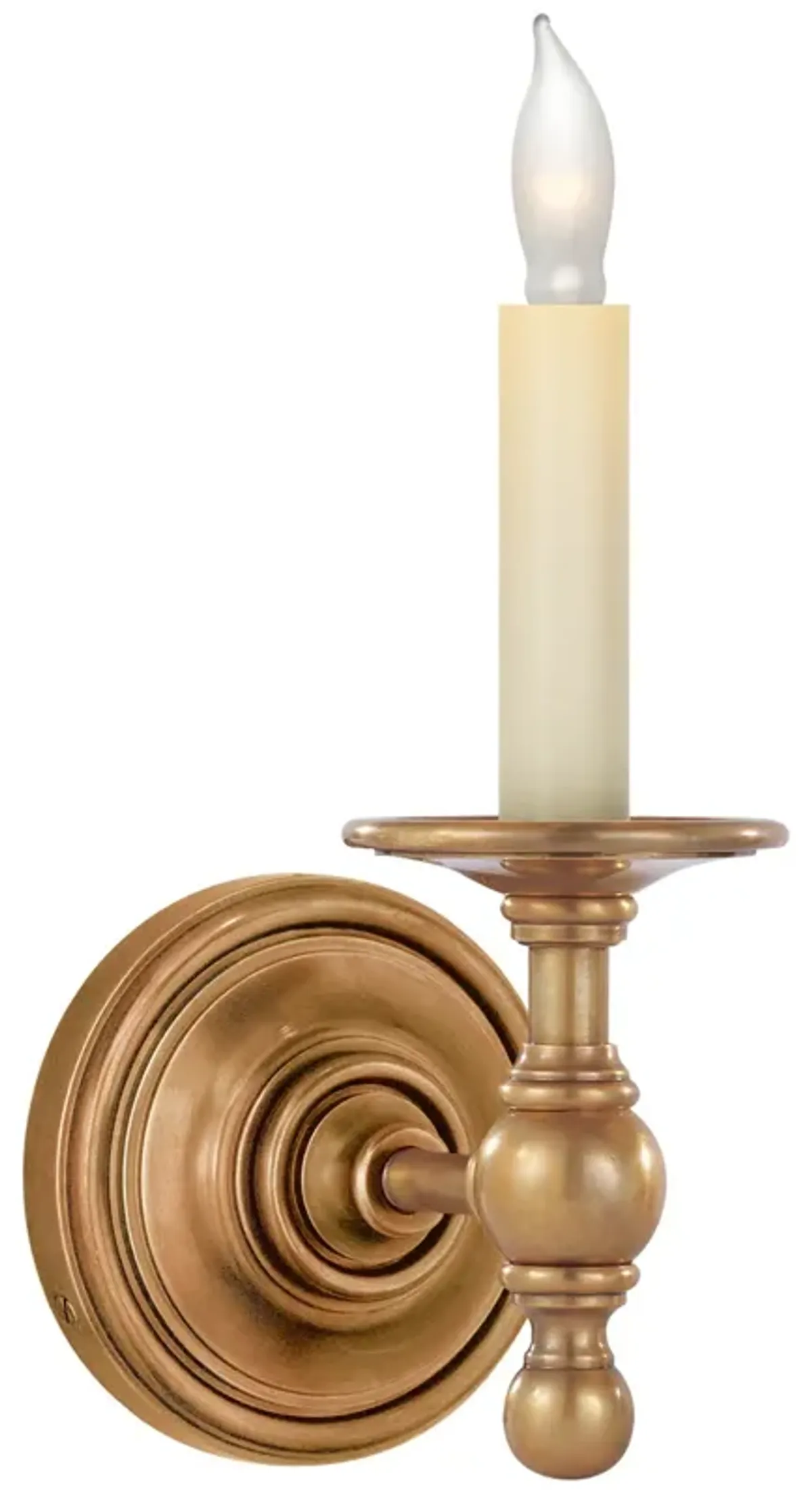 Classic Single Sconce in Antique Brass