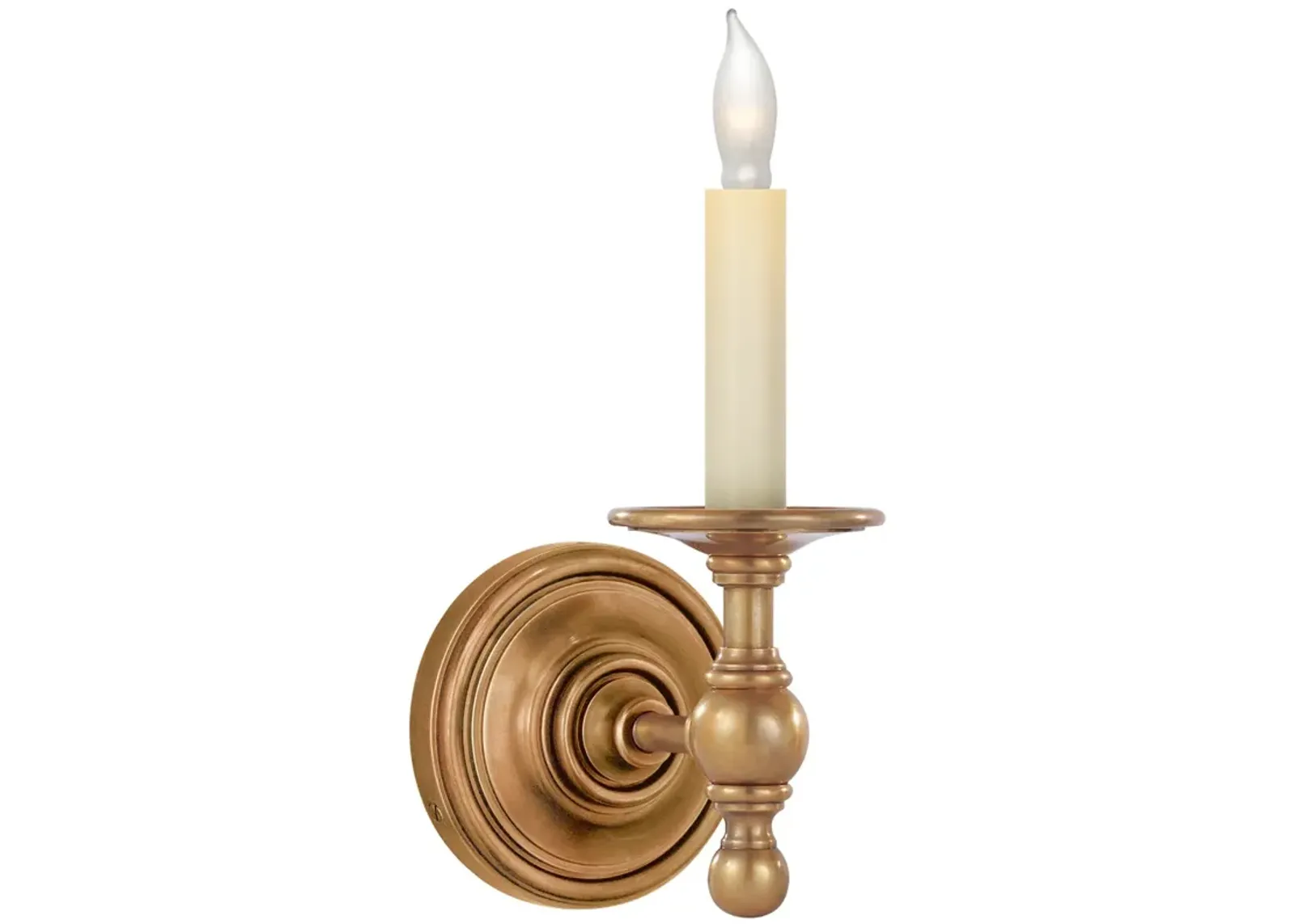 Classic Single Sconce in Antique Brass