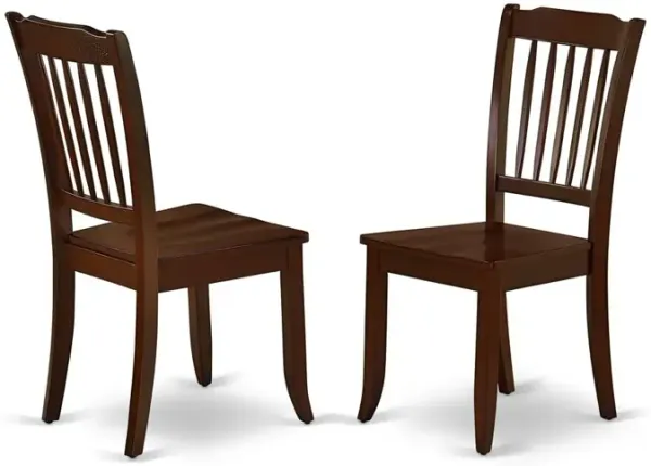 East West Furniture Dining Chair Mahogany, DAC-MAH-W