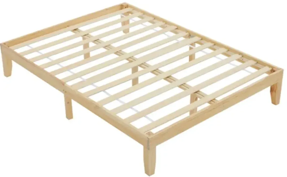 Basic Bed Frame with Sturdy Support for a Simple and Durable Bedroom Setup