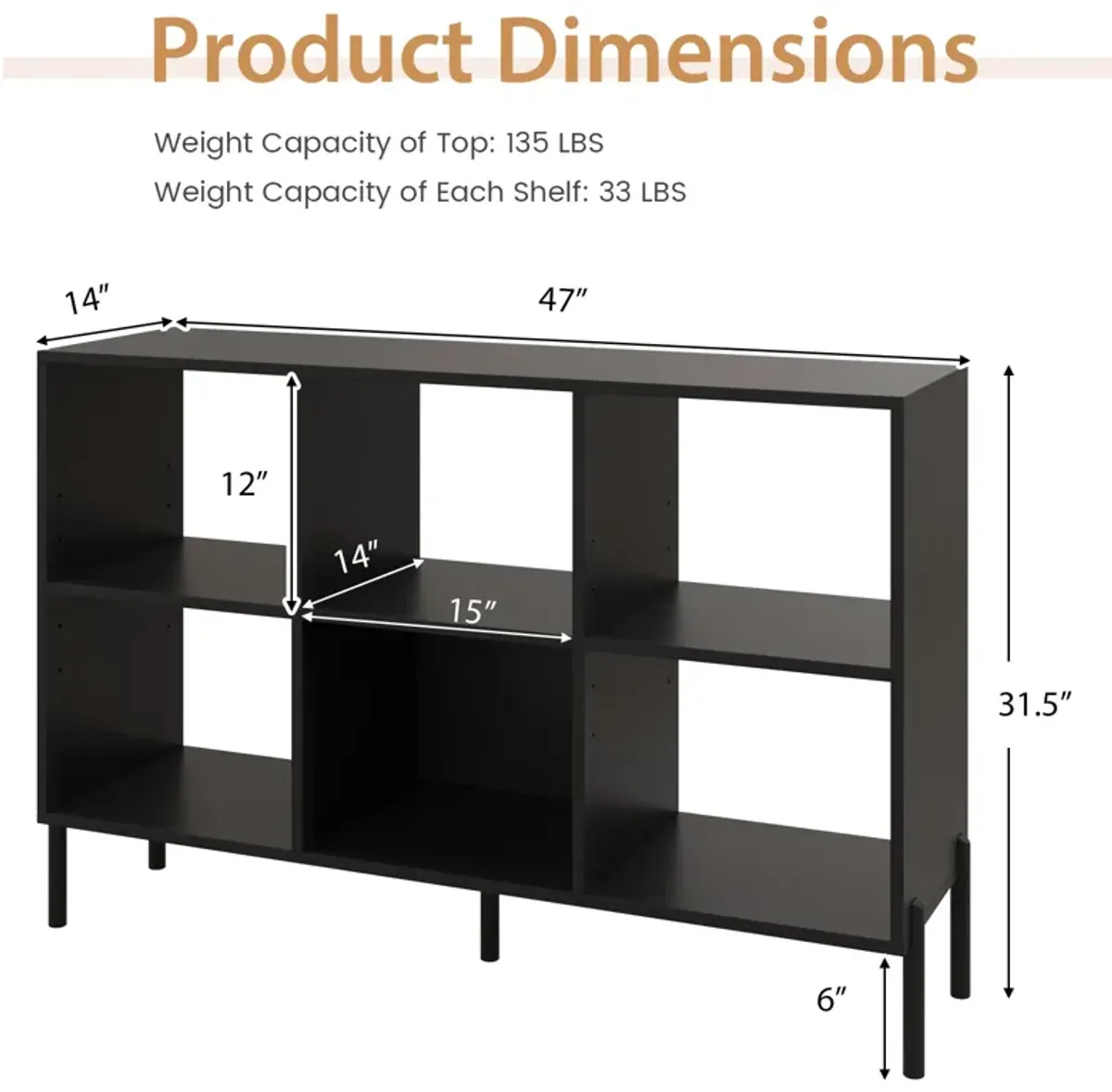 Open-Back Bookshelf with Drawer for Study