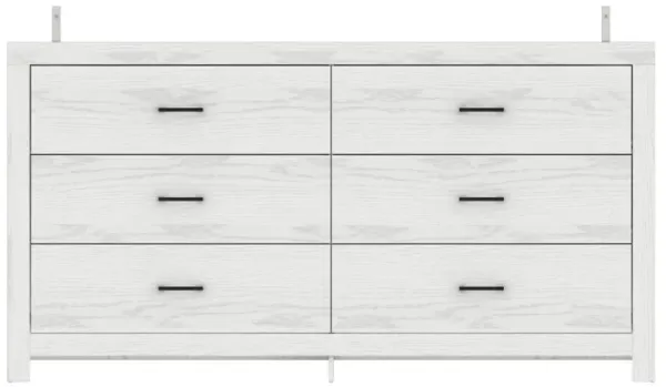 FUFU&GAGA Modern 6-Drawer Dresser for Bedroom Storage, (63" W x 15.7" D x 33.1" H),Brown