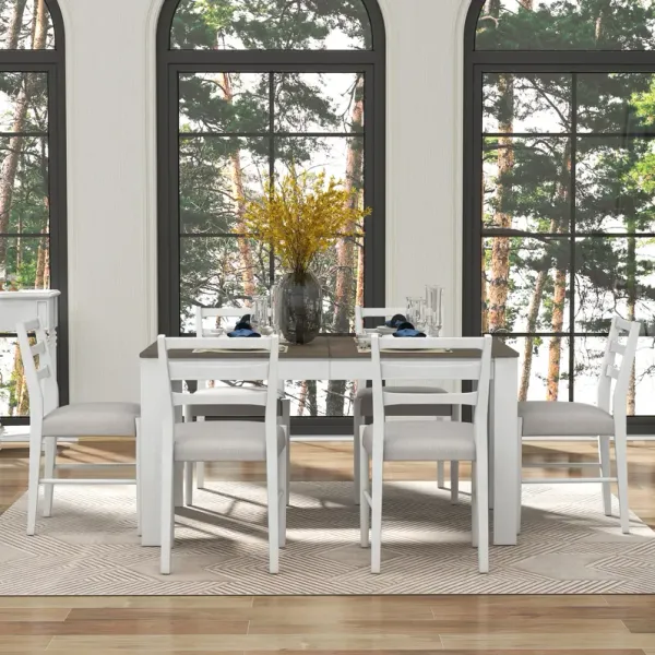 Streamdale Extendable Dining Table Set with Drawers