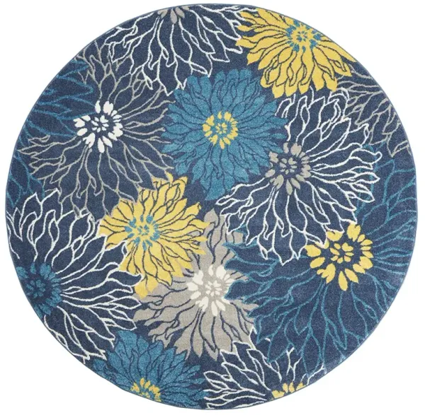 Passion PSN17 Blue 8' x Round Rug