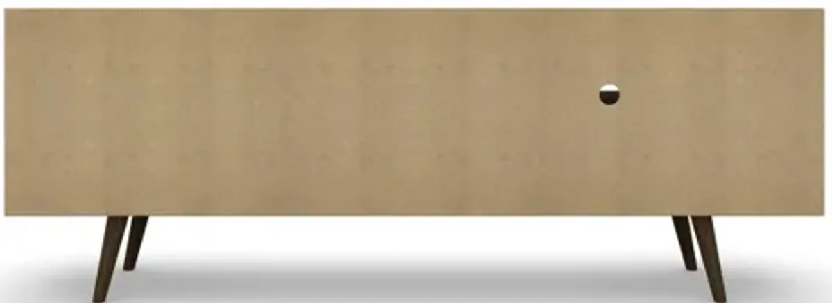 Liberty Large TV Stand in Brown and White