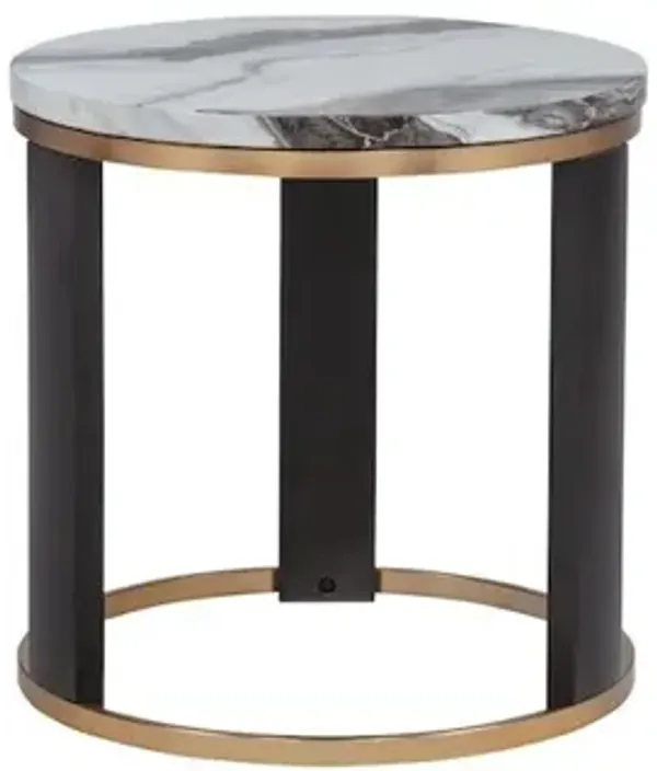 Tvano End Table , Icelandic Ivory