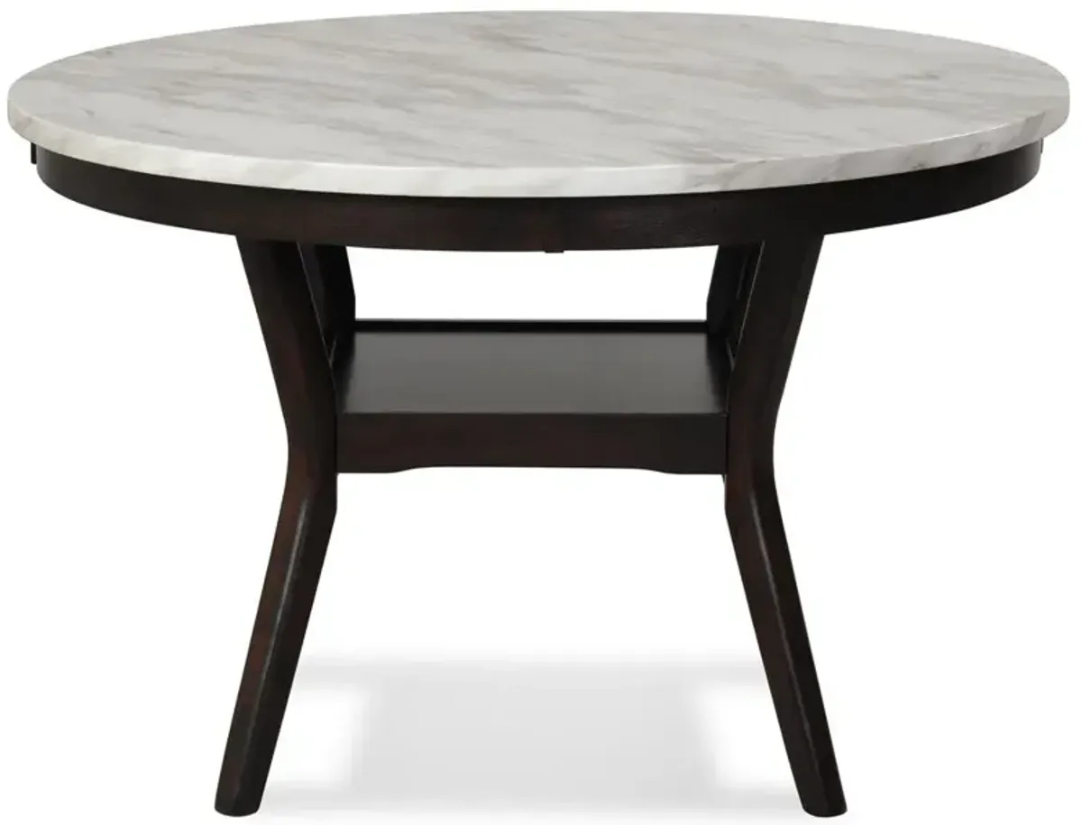 New Classic Furniture Furniture Celeste Faux Marble & Wood Dining Table in Espresso