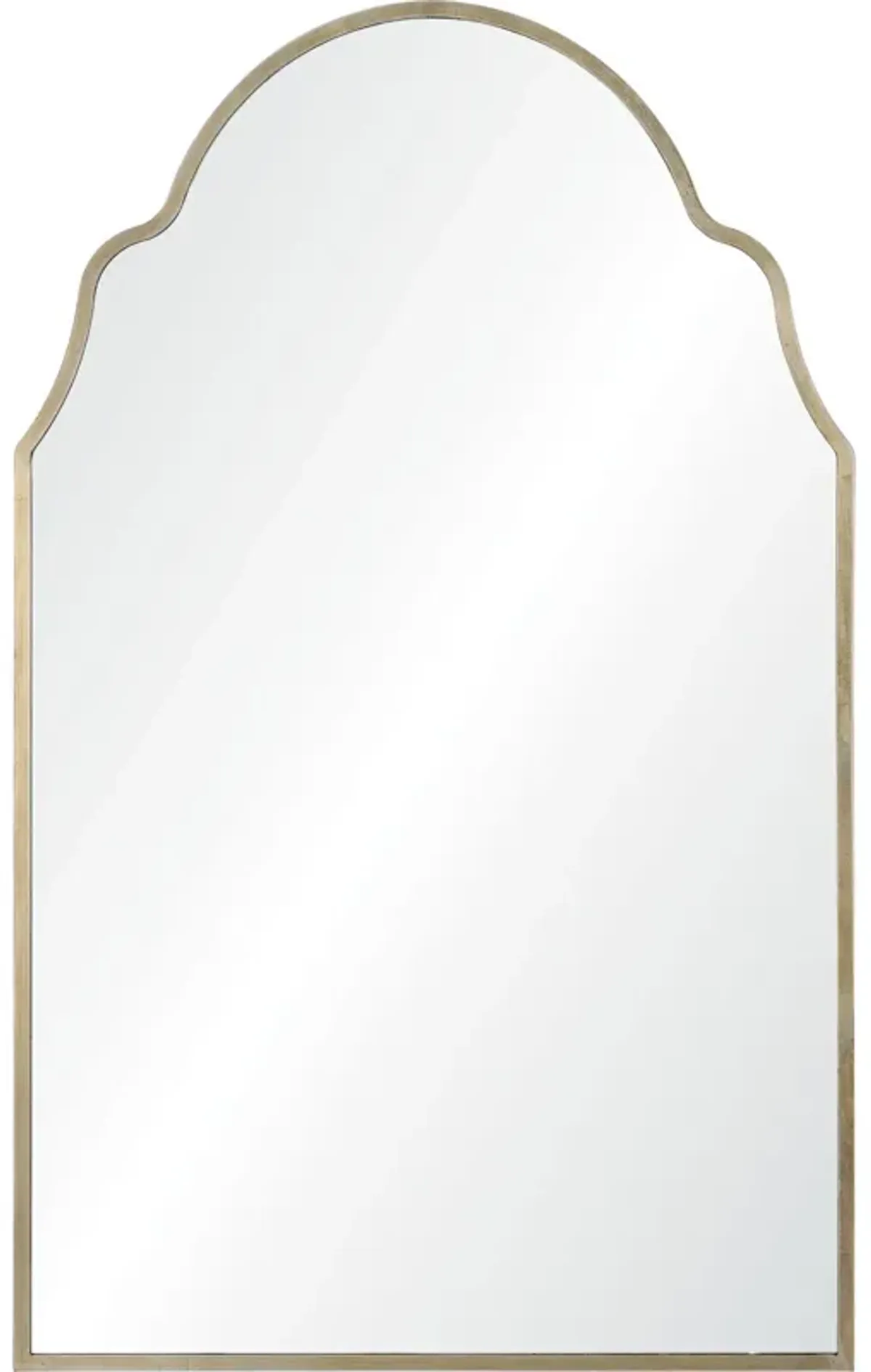 42" Antique Silver Glass Framed Leaf Finish Wall Mirror