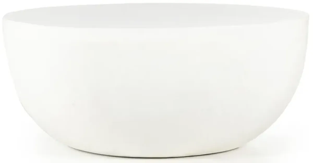 Basil Outdoor 36" Coffee Table - Matte White