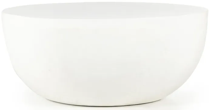 Basil Outdoor 36" Coffee Table - Matte White