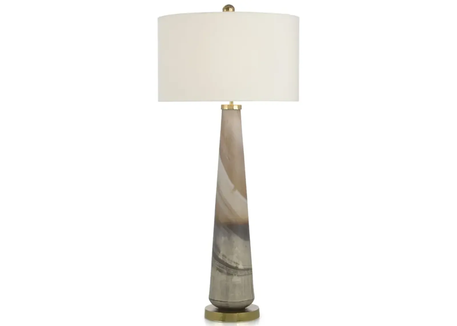 Furling Cream and Caramel Buffet Lamp