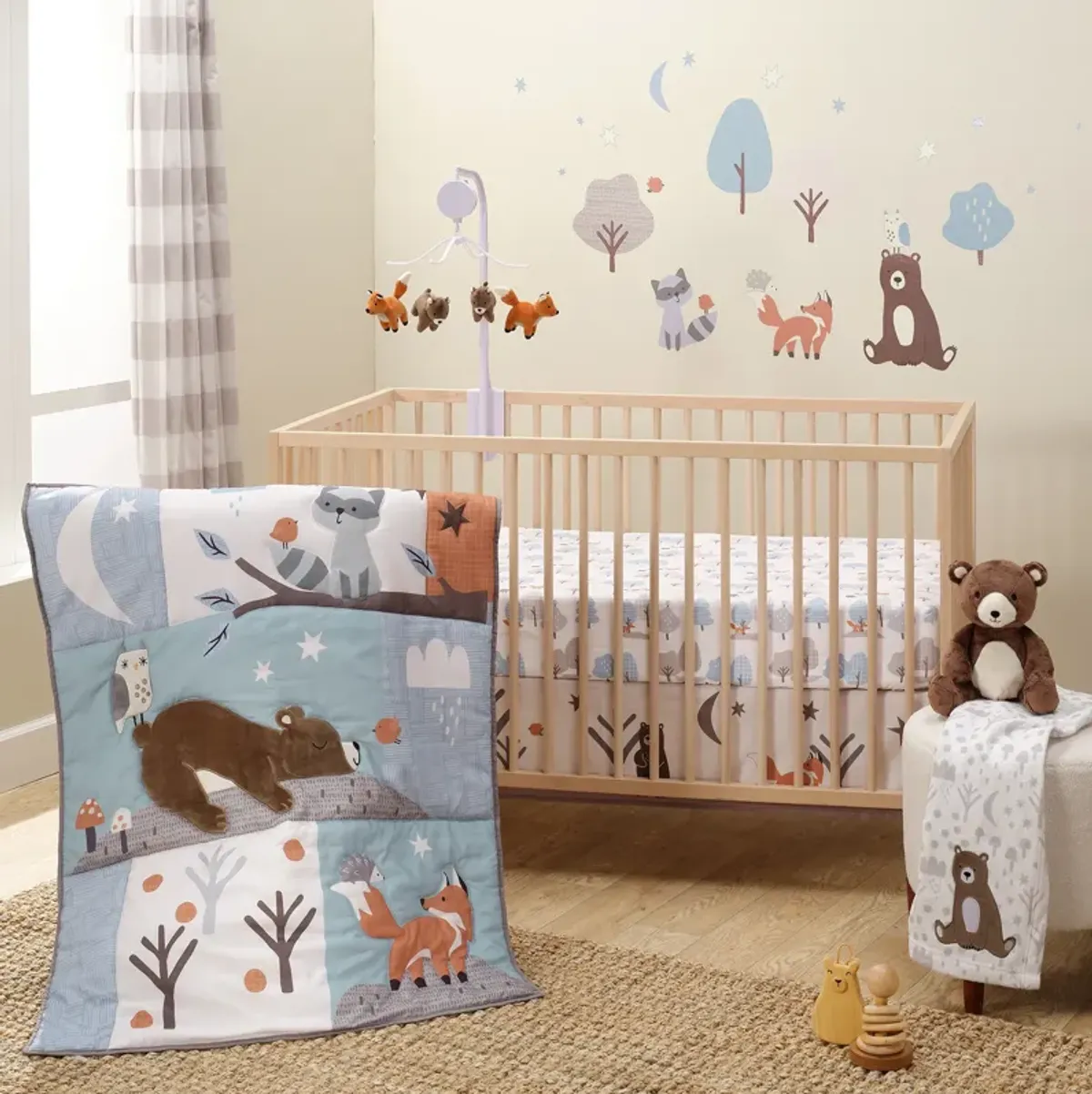 Bedtime Originals Sleepytime Bear Woodland Baby/Toddler Fitted Crib Sheet