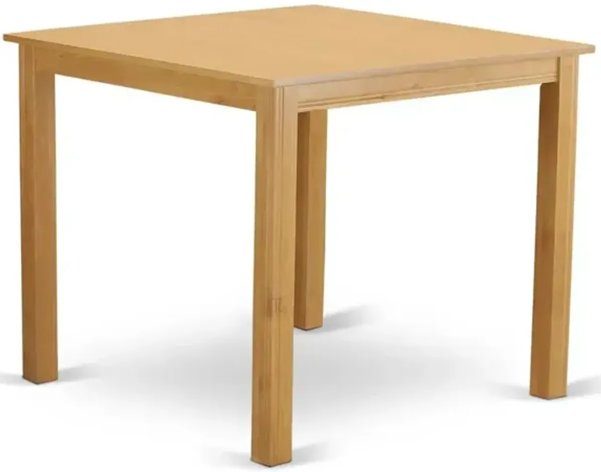 Café  Pub,  Counter  Height  Square  Table  -  Natural  Oak  Finish