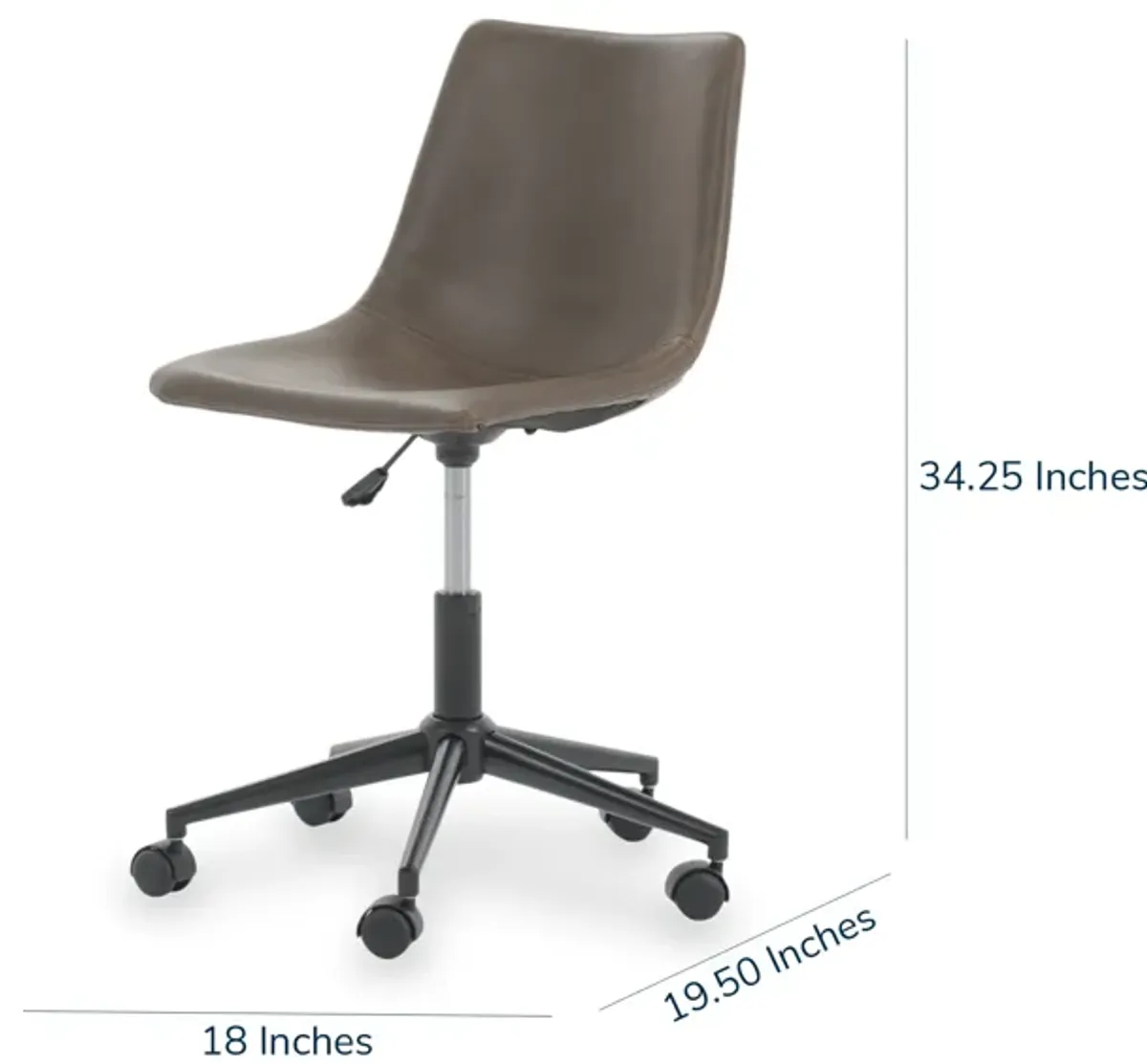 Armless Swivel Office Chair