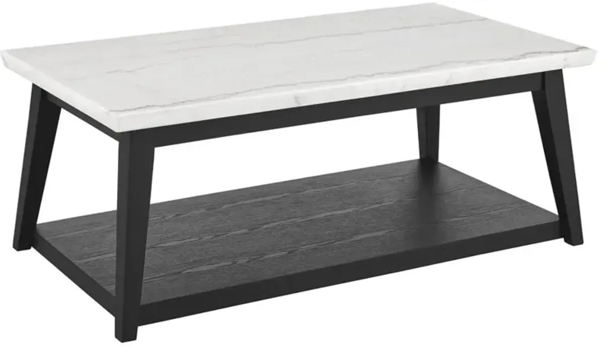 Vida-Black White Marble Top Cocktail Tbl