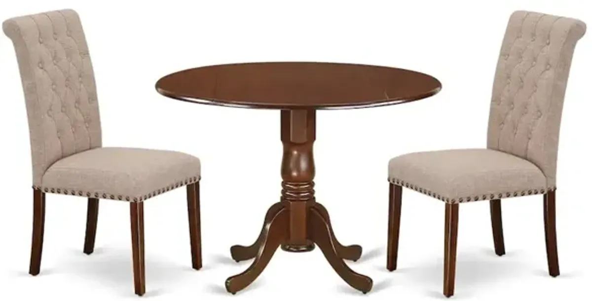 Dining Room Set Mahogany, DLBR3-MAH-04
