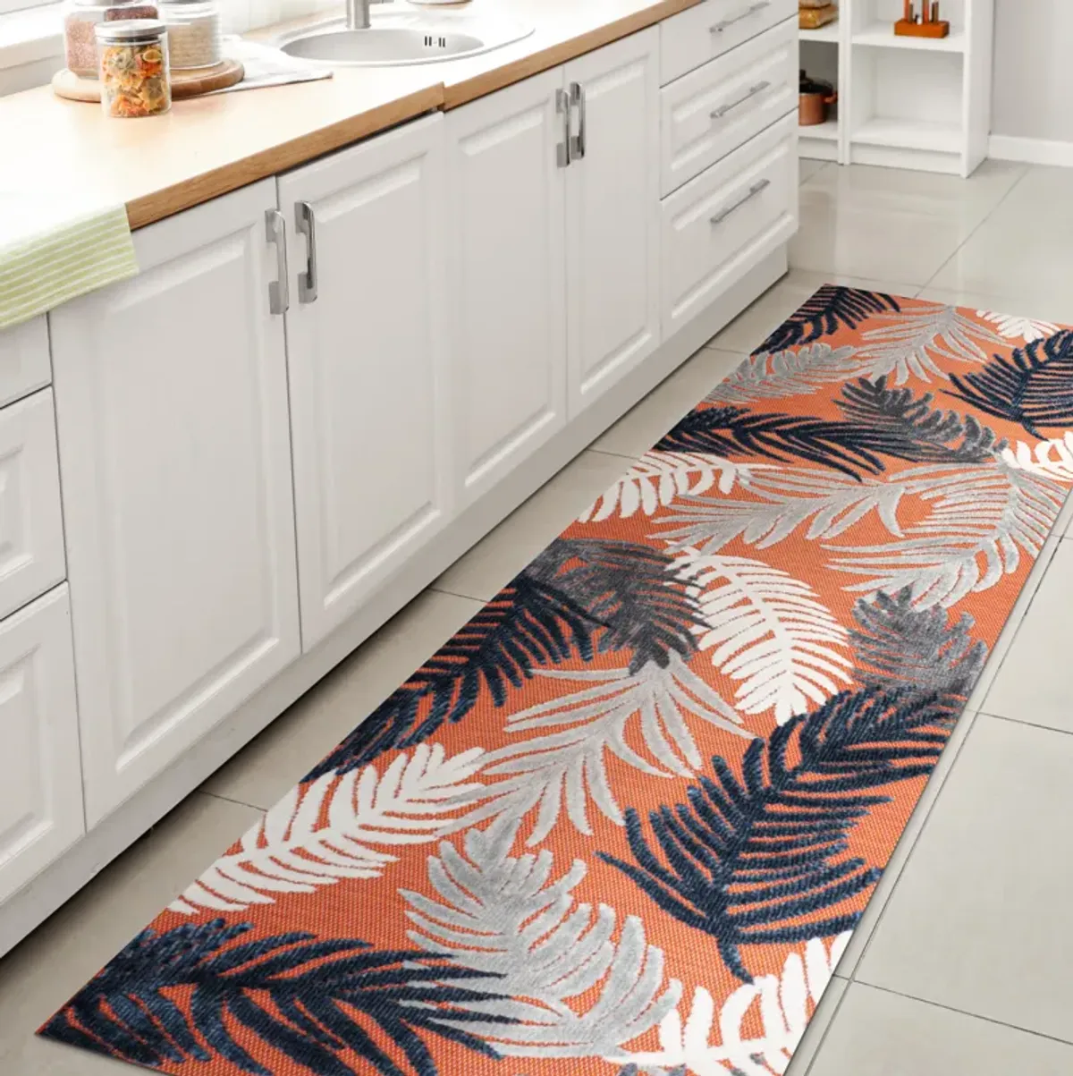 Montego High-Low Tropical Palm Area Rug