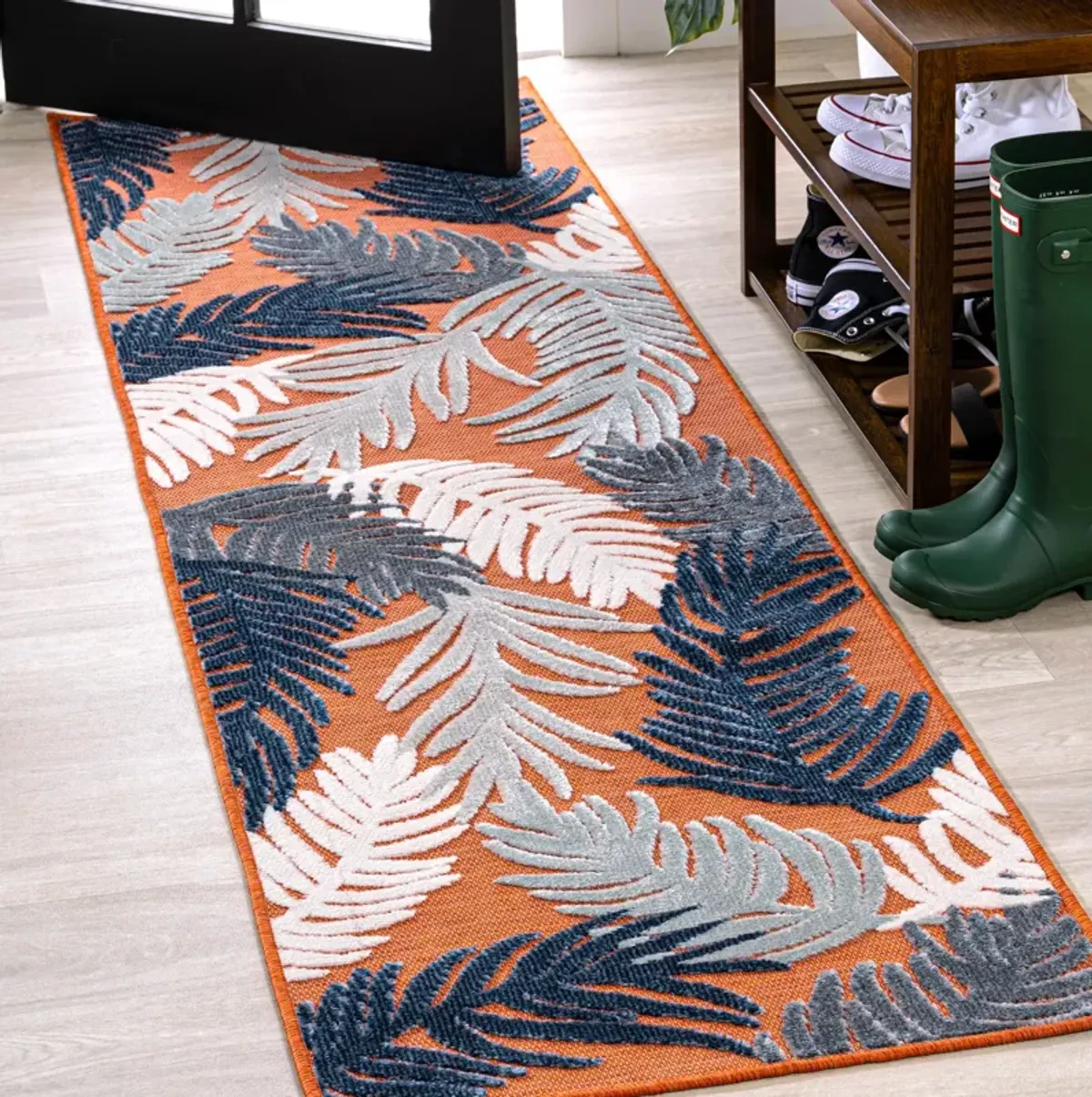 Montego High-Low Tropical Palm Area Rug